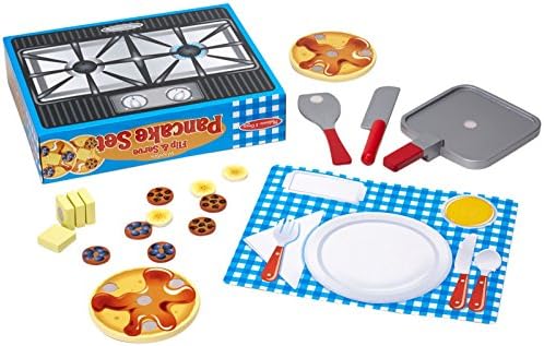Melissa & Doug Melissa Doug Flip and Serve Pancake Set 19 pcs - Wooden Breakfast Play
