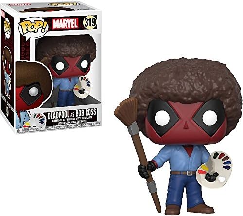 Funko Pop Marvel X-Men Deadpool Playtime - Bob Ross Deadpool Vinyl Figure Bundled with