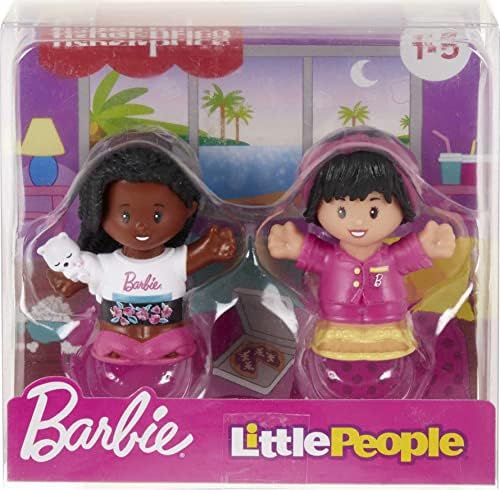 Fisher-Price Little People Toddler Barbie Sleepover Figure Set with 2 Characters for