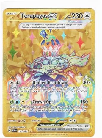 Pokemon - Terapagos ex 173142 Stellar Crown Secret Rare Golden Card