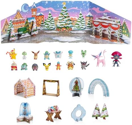 Pokemon PKW3624 Battle Figure Deluxe Advent Calendar 2024 Official Pokemon Calendar with