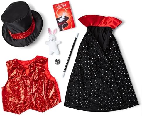 Melissa & Doug Melissa Doug unisex-children Magician Role Play Costume Set - Includes Hat