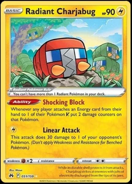 Pokemon - Radiant Charjabug 051159 - Crown Zenith - Ultra Rare Card