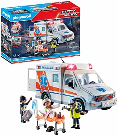 Playmobil Ambulance with and 3 Figures