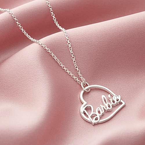 Barbie Script Heart Necklace