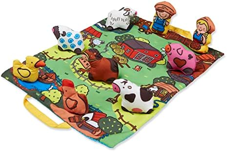 Melissa & Doug Melissa Doug Take-Along Farm Baby and Toddler Play Mat 19.25 x 14.5 inches