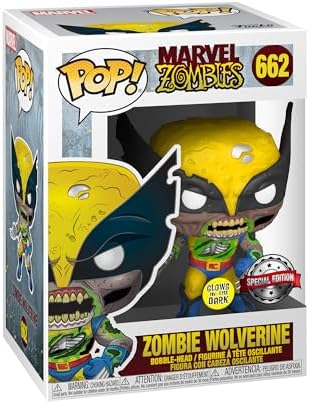 Funko Marvel Zombies Wolverine Glow-in-the Dark Pop Vinyl - EE