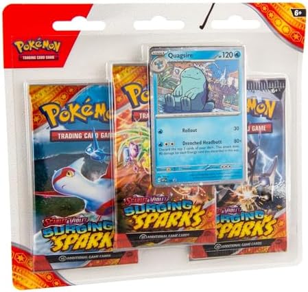 Pokemon TCG Scarlet Violet - Surging Sparks 3-Pack Blister - Quagsire