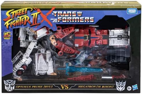 Transformers Collaborative Street Fighter II Mash-Up Optimus Prime Ryu vs. Megatron M.