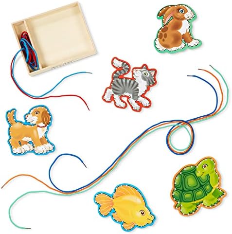 Melissa & Doug Melissa Doug Lace and Trace Activity Set Pets - 5 Wooden Panels and 5