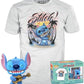 Funko Pop Tee Lilo and Stitch - Ukelele Stitch Flocked - Medium - M - T-Shirt - Clothes