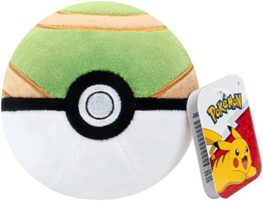 Pokemon 4 Pokeball Plush - Soft Stuffed Poke Ball Toy with Weighted Bottom Nest Ball