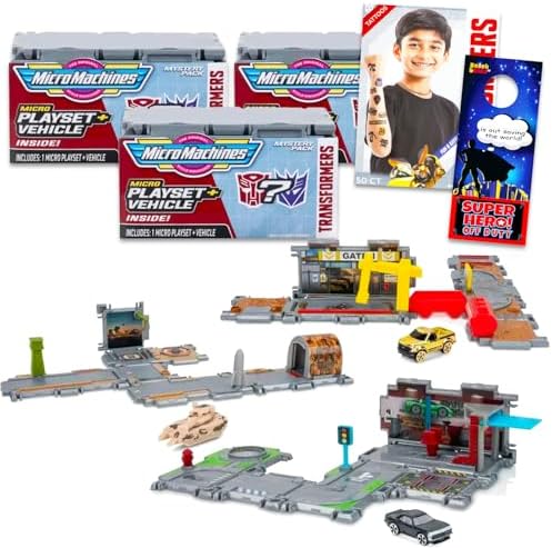 Transformers Blind Box Micro Machines Set - Bundle With 3 Mystery Playset