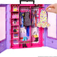 Barbie Fashionistas Ultimate Closet 6 Hangars Purple with Fold-Out Rack Carrying Handle Portable Storage for Fashion Doll