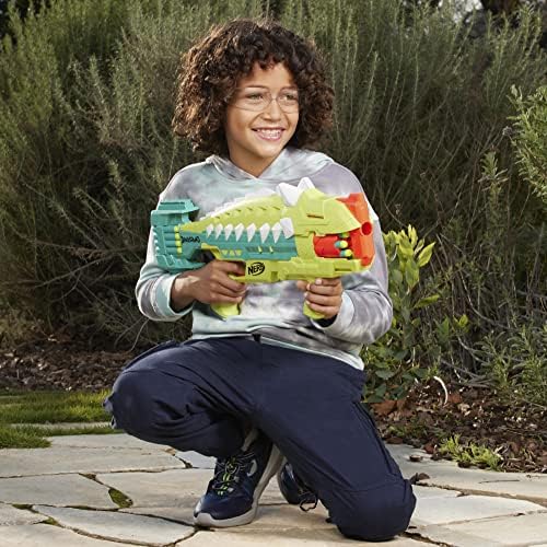 Nerf DinoSquad Armorstrike Dart Blaster 16 Darts Indoor and Outdoor Dinosaur for 8 Year