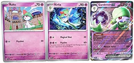 Pokemon Gardevoir ex 086198 Holo - Scarlet Violet - Pokemon Evolution 3 Card Lot - Ralts