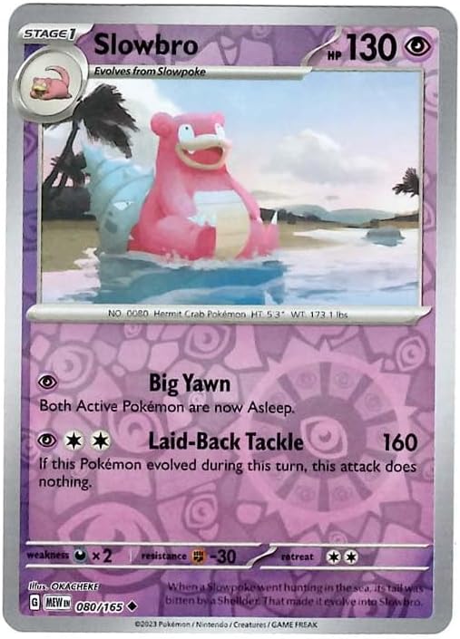 Pokemon - Slowbro 080165 - Pokemon 151 - Reverse Foil - Single Card