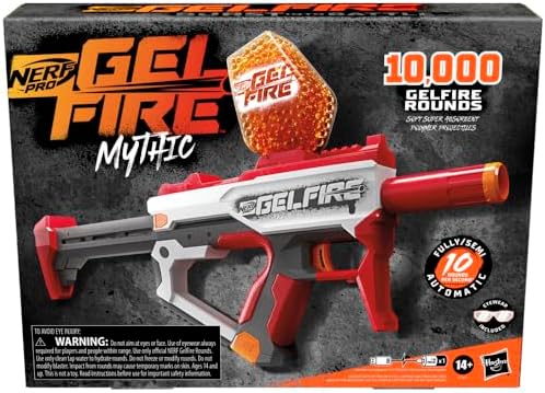 Nerf Pro Gelfire Mythic Full Auto Blaster 10000 Gelfire Rounds 800 Round Hopper