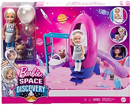 Barbie Space Discovery Chelsea Doll Rocket Ship-Themed Playset with Puppy