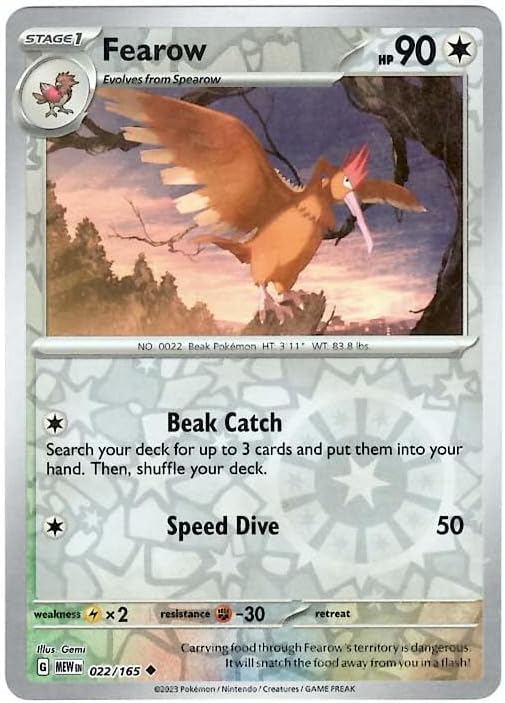 Pokemon - Fearow 022165 - Pokemon 151 - Reverse Foil - Single Card