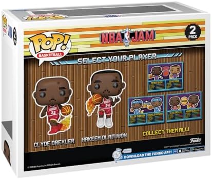 Funko Pop NBA JAM Rockets - Clyde Drexler and Hakeem Olajuwon 2-Pack