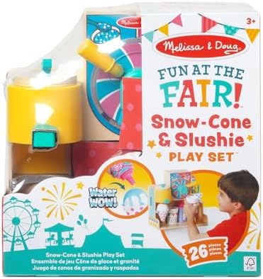 Melissa & Doug Melissa Doug Fun at The Fair Wooden Snow-Cone and Slushie Play Food Set -
