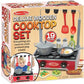 Melissa & Doug Melissa Doug 19-Piece Deluxe Wooden Cooktop Set with Wooden Play Food