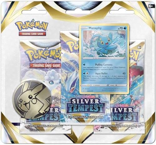Pokemon TCG Sword Shield Silver Tempest Three-Booster Blister...