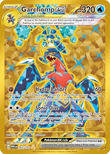 Pokemon -Garchomp ex 260182 - Paradox Rift - Hyper Rare - Gold Foil - Single Card
