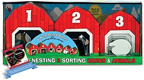 Melissa & Doug Melissa Dougi Barns Animals Nesting Sorting 1 Theme Compatible MD Scratch