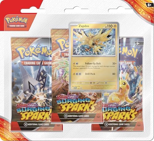 Pokemon TCG Scarlet Violet - Surging Sparks Three-Booster Zapdos