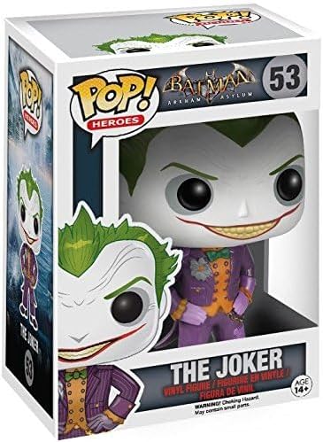 Funko POP DC Heroes Batman Arkham Asylum - The Joker 53 Funko Pop Vinyl Figure Bundled
