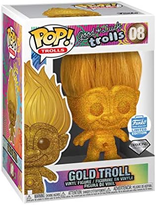 Funko Pop Trolls - Diamond Collection Gold Troll Limited Edition Version Vinyl Figurine 8