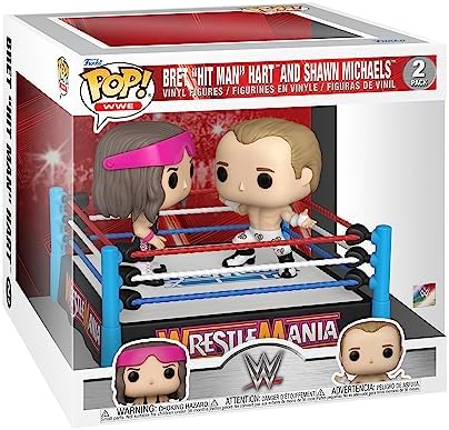 Funko Pop Moments WWE - Bret Hart Hit Man Hart and Shawn Michaels - Collectable Vinyl Figure