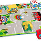 Melissa & Doug Melissa Doug Take-Along Town Play Mat 19.25 x 14.25 inches With 9 Soft Vehicle
