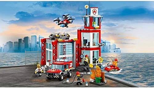 LEGO City Fire Station 60215 Fire Rescue Tower Building Set with Emergency Vehicle Toys; (509 Pieces)