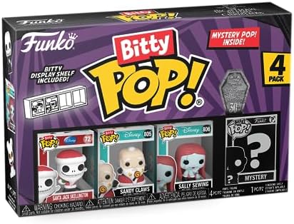 Funko Bitty Pop The Nightmare Before Christmas - Santa Jack Sandy Claws Vampire Teddy