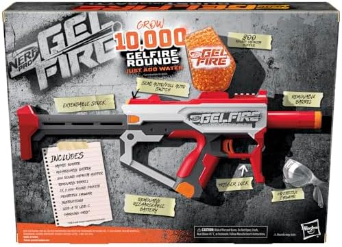 Nerf Pro Gelfire Mythic Full Auto Blaster 10000 Gelfire Rounds 800 Round Hopper