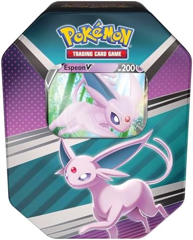 Pokemon TCG V Heroes Tin Espeon 1 Foil Card 4 Booster PacksSingleMulticolor