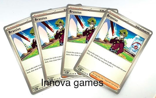 Pokemon Brassius 187197 - Obsidian Flames - x4 Pokemon Trainer Card Playset - Lot