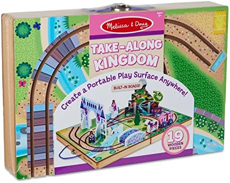 Melissa & Doug Melissa Doug 19-Piece Wooden Take-Along Tabletop Kingdom - Carriage Horse