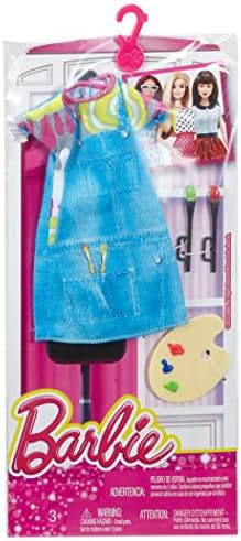 Barbie Fashions - Painting Pretty Artist Doll Outfit with Color Palette Paintbrushes