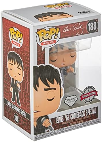 Funko Elvis Presley 1968 Comeback Special Diamond Glitter Pop Vinyl Figure