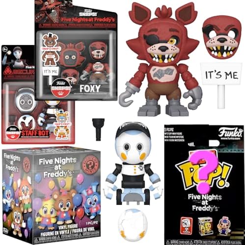 Funko Foxy Action Pirate Figure Five Night's at Freddy's Bitty Pop Bundled with Circus