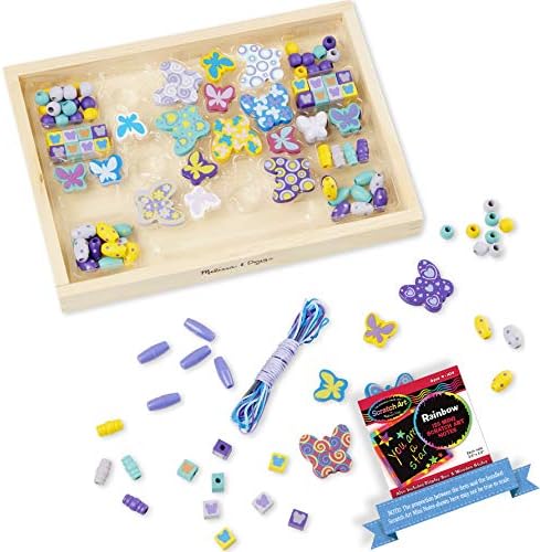 Melissa & Doug Melissa Doug Wooden 'Butterfly Friends' Bead Accessory Creation Set Free