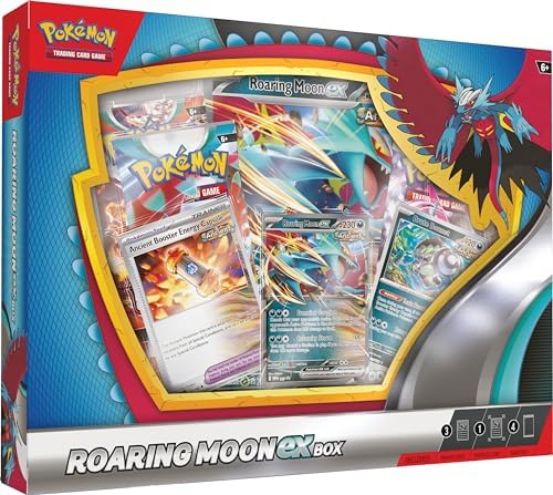 Pokemon TCG Roaring Moon ex Box 1 Foil Promo Card 1 Oversize Foil Card 4 Booster Packs