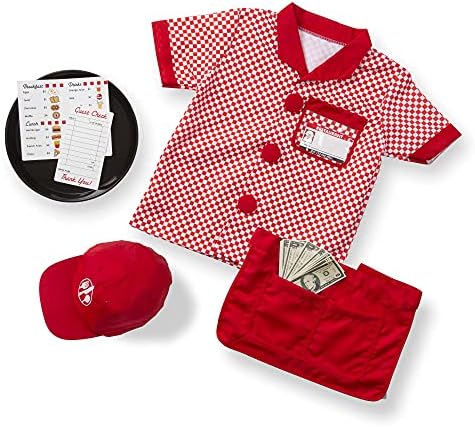 Melissa & Doug Melissa Doug unisex-children Server Role Play Costume Dress-Up Set With