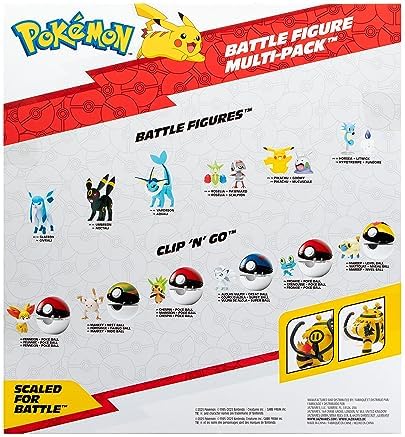 Pokemon Battle Figure 10 Pack - Nine 2-inch Battle Figures and One 4.5-inch Battle Figure