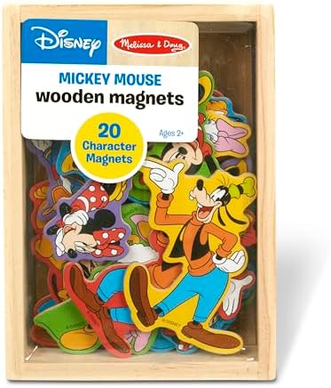 Melissa & Doug Melissa Doug Wooden Mickey Mouse Character Magnets 20 pcs - Cute Fridge
