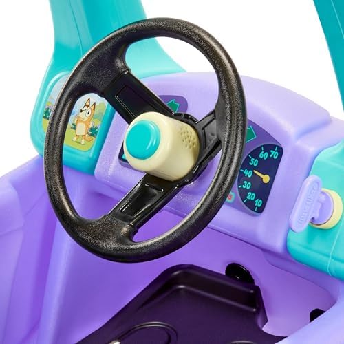 Little Tikes Bluey Grannies Car Coupe with 2 Bluey Foot-to-Floor Ride-On for Boys and